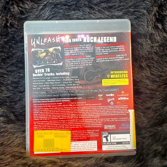 PLAYSTATION 3 GUITAR HERO III LEGENDS OF ROCK - Picture 2 of 3